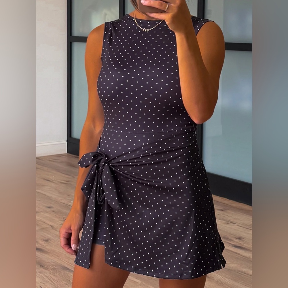 Polka Dot Active Romper Dress